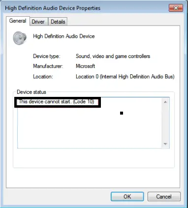 Error Code 10 "The device cannot start"