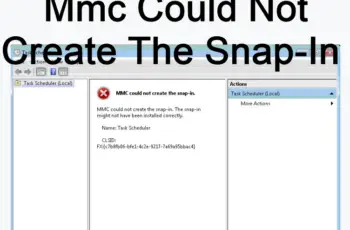 Mmc Could Not Create The Snap-In