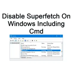 Superfetch Disable