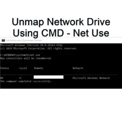 Unmap Network Drive using CMD - net use