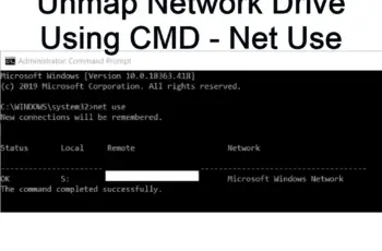 Unmap Network Drive using CMD - net use