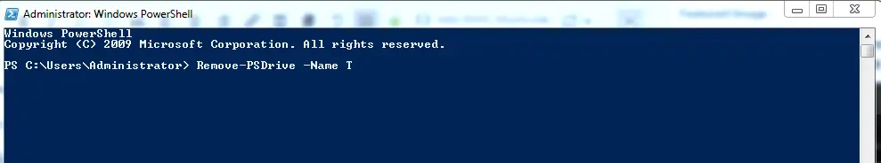 delete network drive using powershell