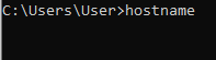 cmd hostname