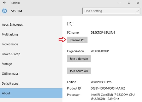 Rename PC