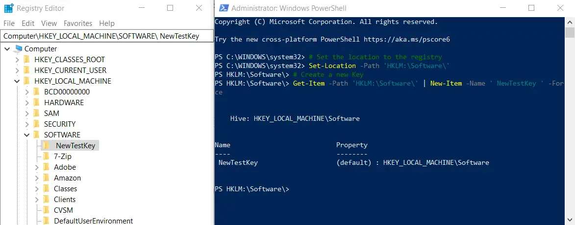 Add Registry Key Powershell