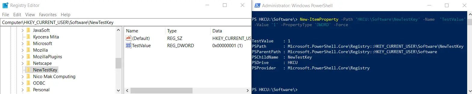 Add Registry Value PowerShell