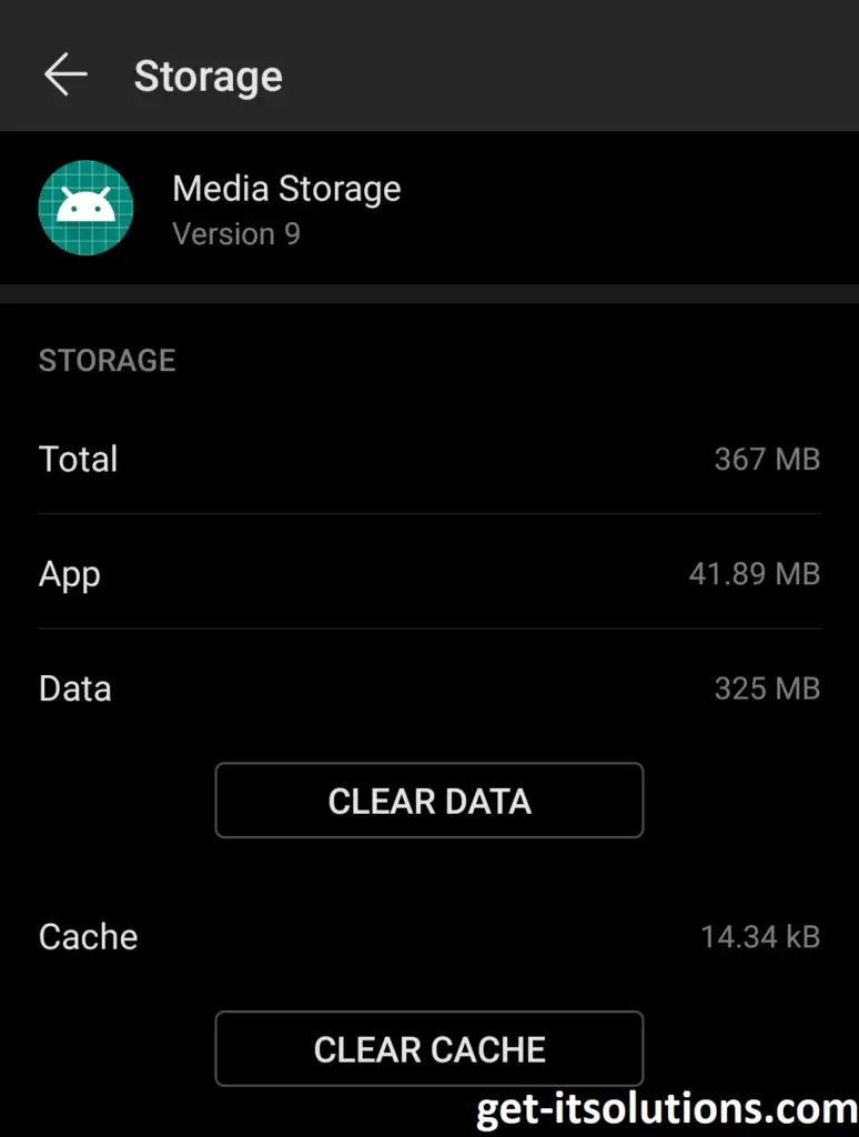 Clear Media Storage Data