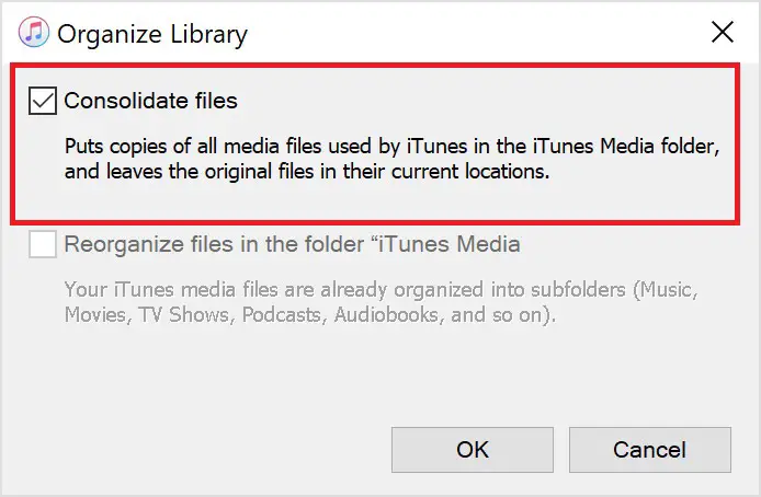 Consolidate ITunes Library
