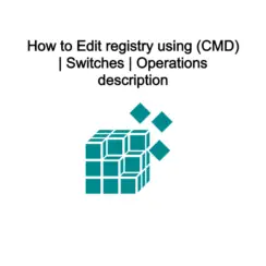 How to Edit registry using (CMD)