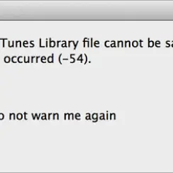 ITunes Error 54