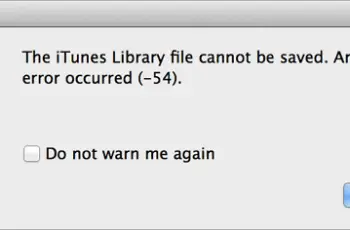 ITunes Error 54