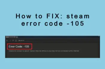 steam error code -105