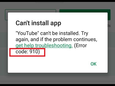 Error Code 910 On Google Play Store