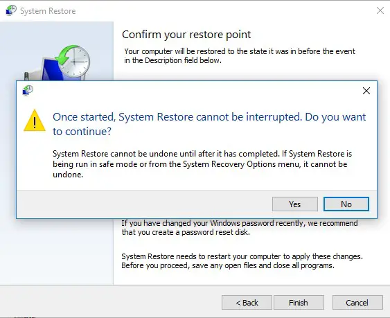 System Restore - Error code 0x000000E6