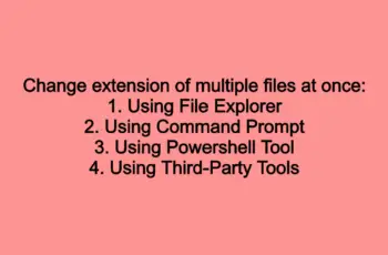 Change extension of multiple files at once