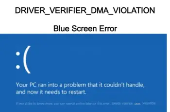 DRIVER_VERIFIER_DMA_VIOLATION