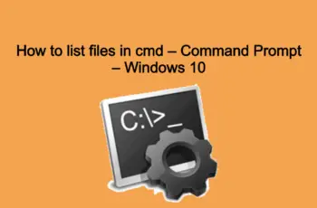 How to list files in cmd