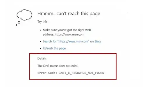 DNS Name Does Not Exist