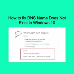 How to fix DNS Name Does Not Exist in Windows 10