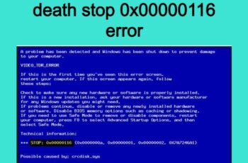 How to fix blue screen of death stop 0x00000116 error