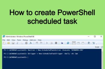 How to create PowerShell scheduled task