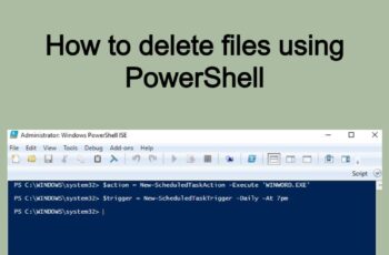 How to delete files using PowerShell