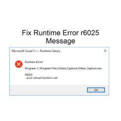 Fix Runtime Error r6025 Message