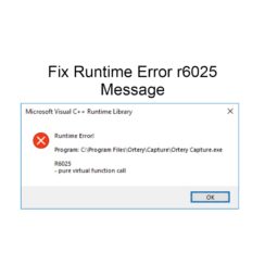 Fix Runtime Error r6025 Message