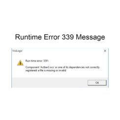 Runtime Error 339 Message