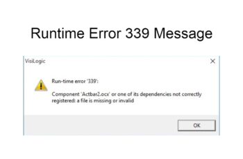 Runtime Error 339 Message