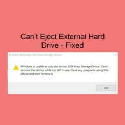 Can’t Eject External Hard Drive Fixed
