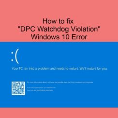 DPC Watchdog Violation Windows 10 Error