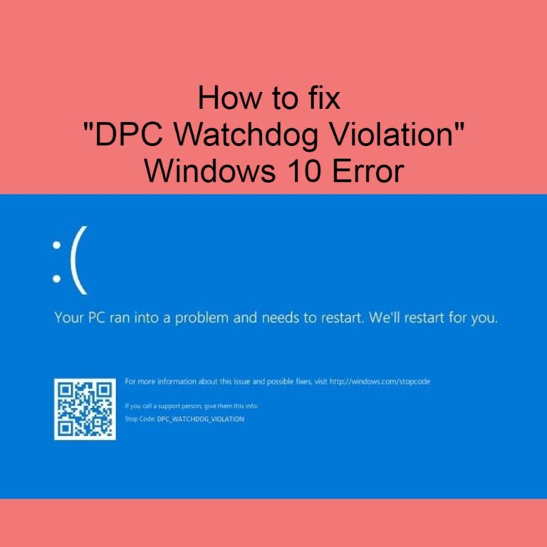 blue screen watchdog violation Get IT Solutions