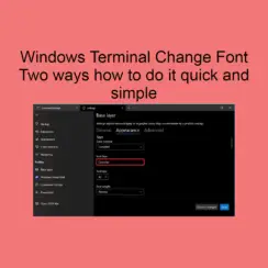 Windows terminal change font