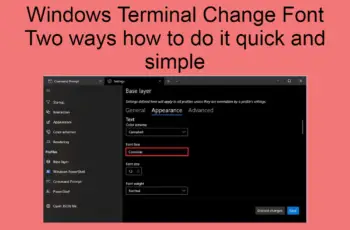 Windows terminal change font