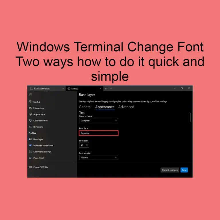 change windows terminal font