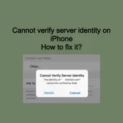 Cannot verify server identity on iPhone