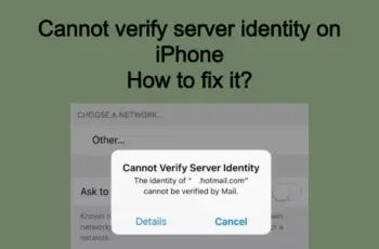 Cannot verify server identity on iPhone