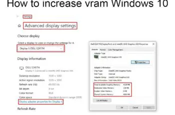 How to increase vram Windows 10