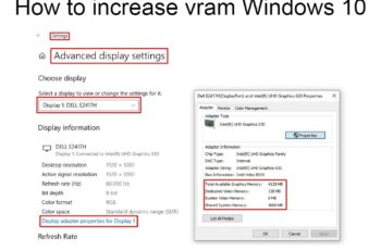 How to increase vram Windows 10