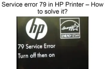 Service error 79 in HP Printer
