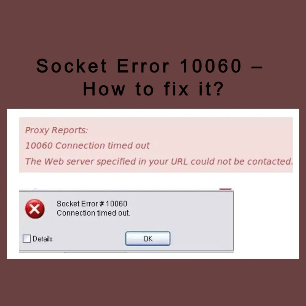 How do you deal with connection timeout with socket error 10060? - Tommy's Computer Blog