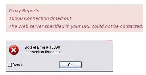 connection timed gone error 10060