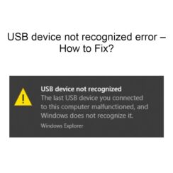 USB device not recognized error