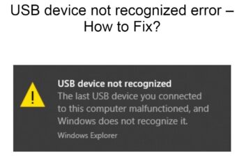 USB device not recognized error