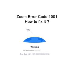 Zoom Error Code 1001