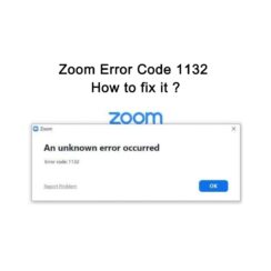 Zoom Error Code 1132