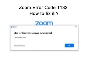 Zoom Error Code 1132