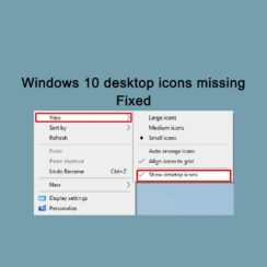 Windows 10 desktop icons missing