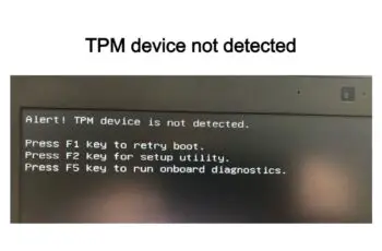 TPM device not detected